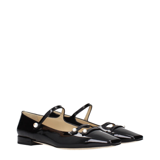 Bailarinas Jimmy Choo de cuero negro