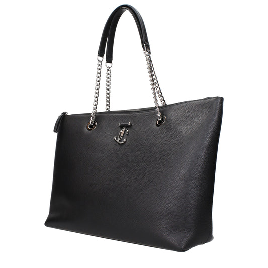 Bolso de hombro Jimmy Choo de cuero negro