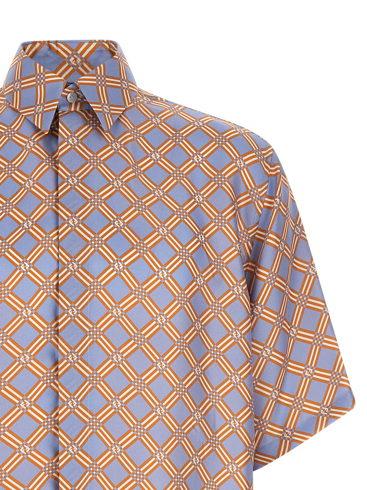 Fendi Contemporary Multicolor Design Silk Shirt