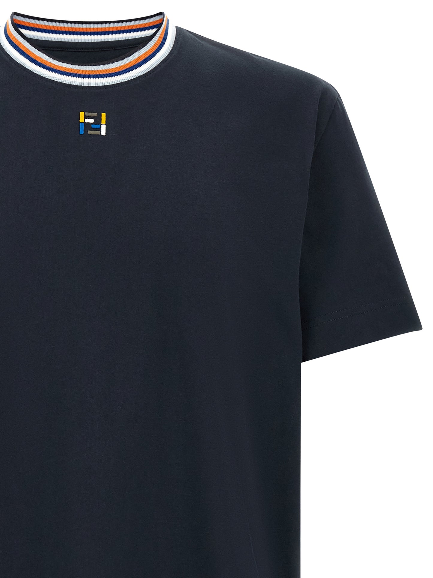 Camiseta Fendi De Algodón Azul Con Caída Fluida Natural
