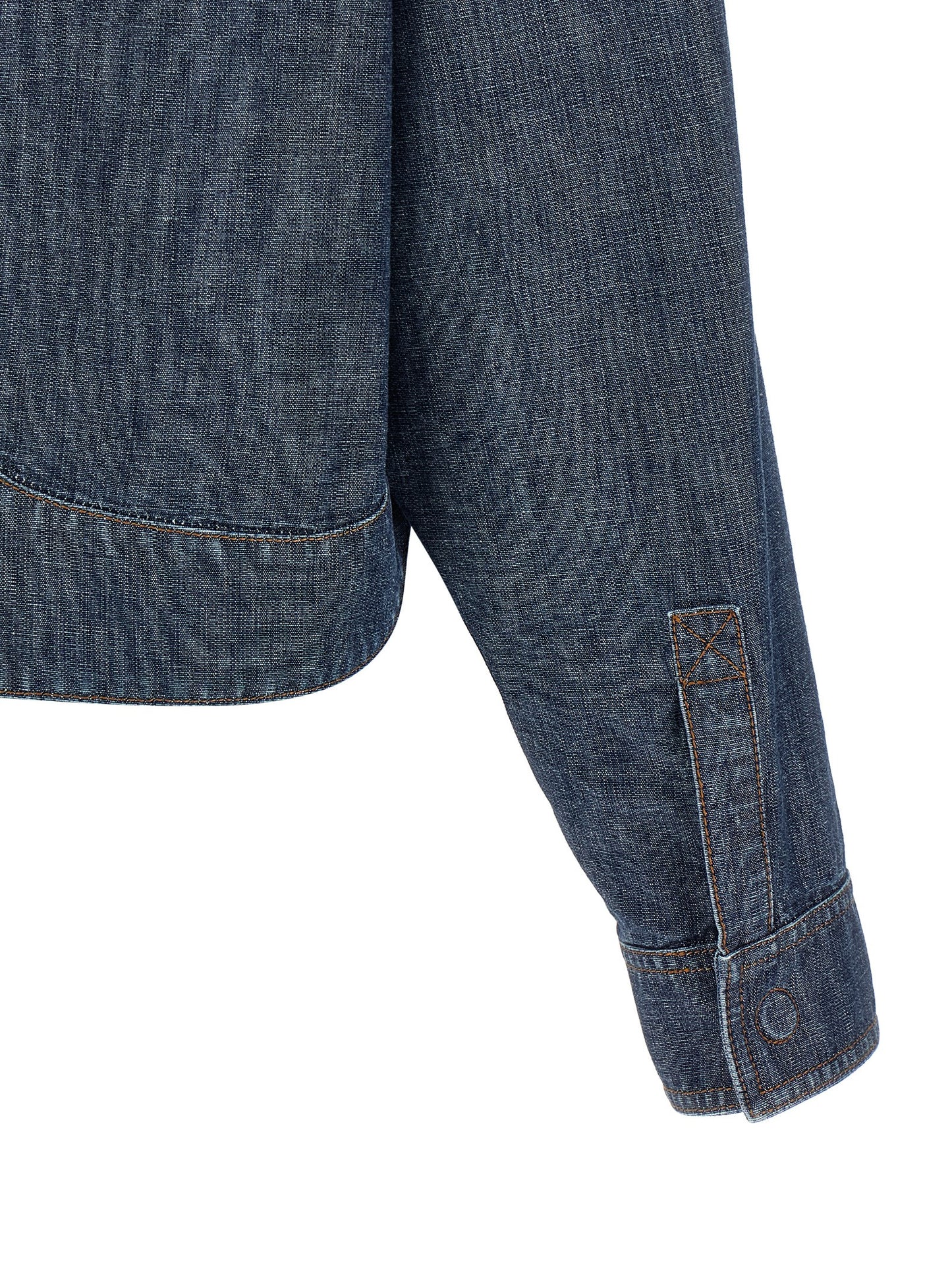 Chaqueta de mezclilla Fendi de algodón azul
