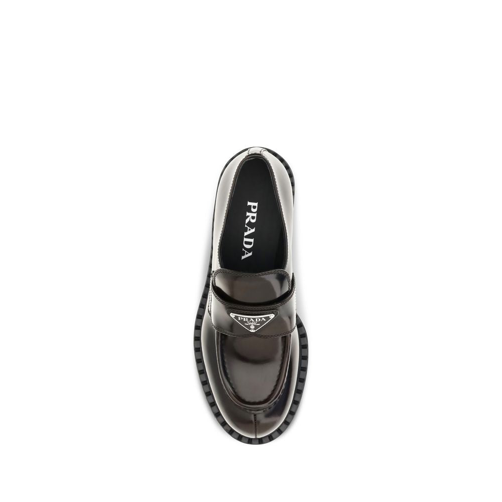 Mocasines Prada De Piel De Ternera Modelo Bos Taurus Marron