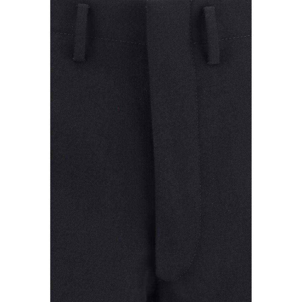 Pantalones De Vestir De Lana Negra Prada Modelo Oves Aries