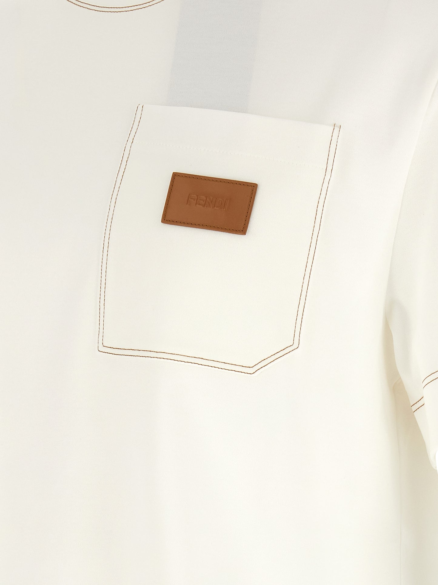 Camiseta Fendi de algodón blanca