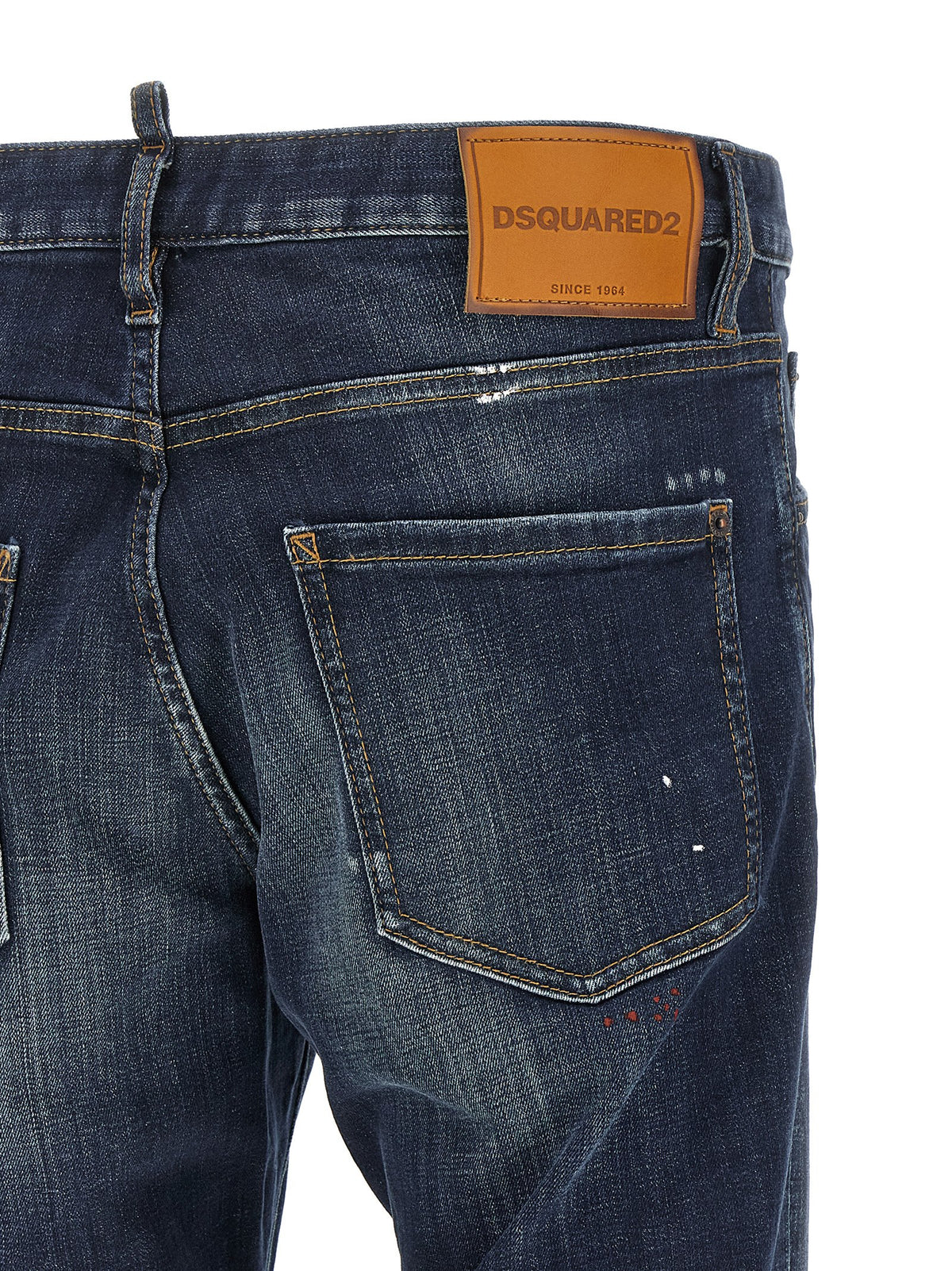 Jeans Droits en Coton Bleu Dsquared² Modèle Teddy