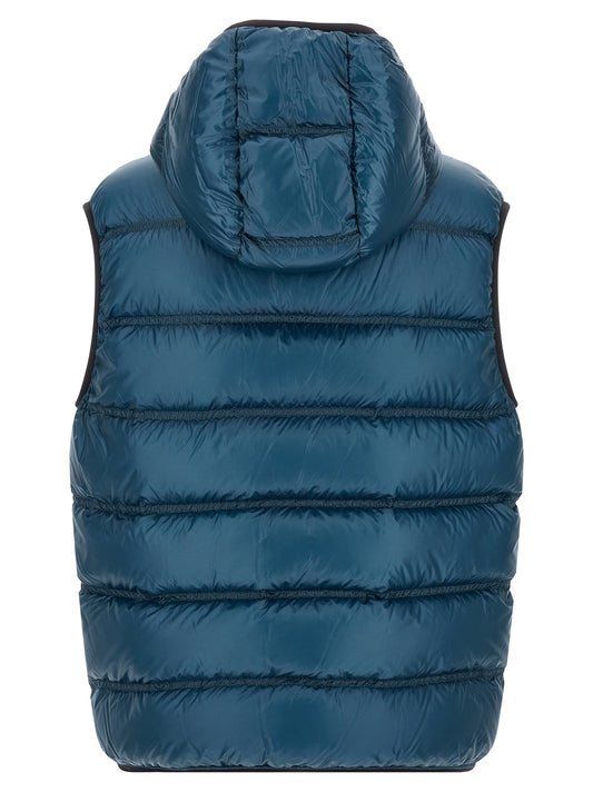 Chaqueta Moncler de poliamida azul de largo completo