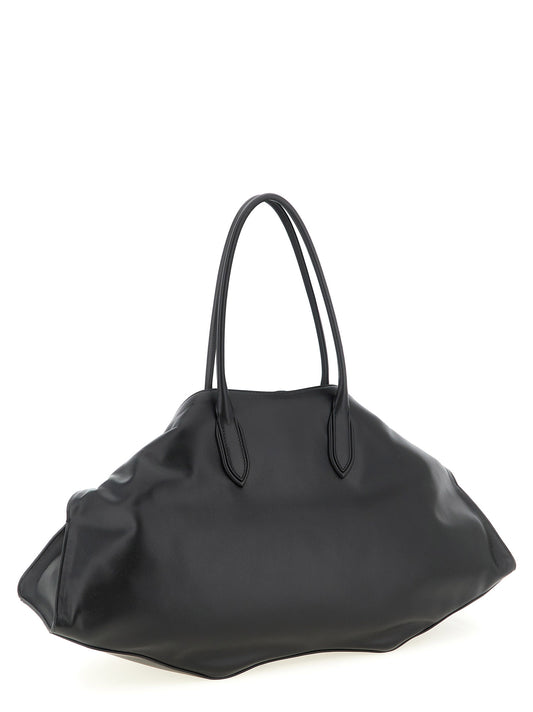 Alexander McQueen Bolso de Hombro de Piel de Becerro Negra