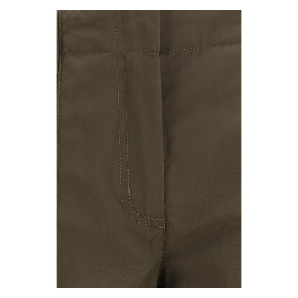 Burberry Bicolor Cotton Cargo Trousers With Regular Fit