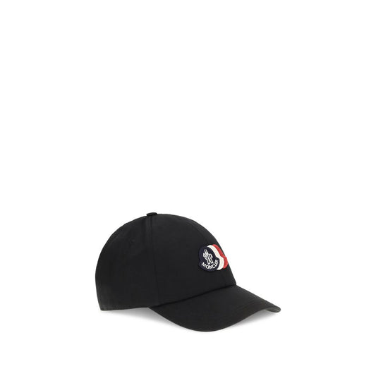 Gorra Moncler De Algodón Negro - Modelo Béisbol Clásico