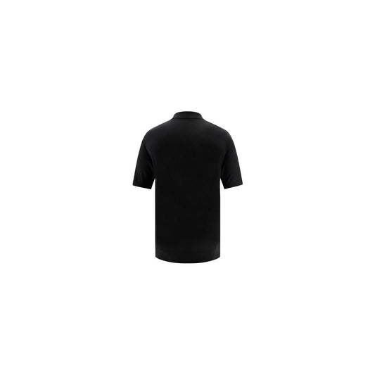 Polo Prada de lana negra con cuello de oveja Aries