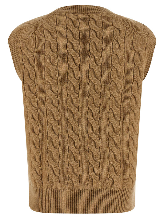 Polo Ralph Lauren Chaqueta Sin Mangas De Lana Beige
