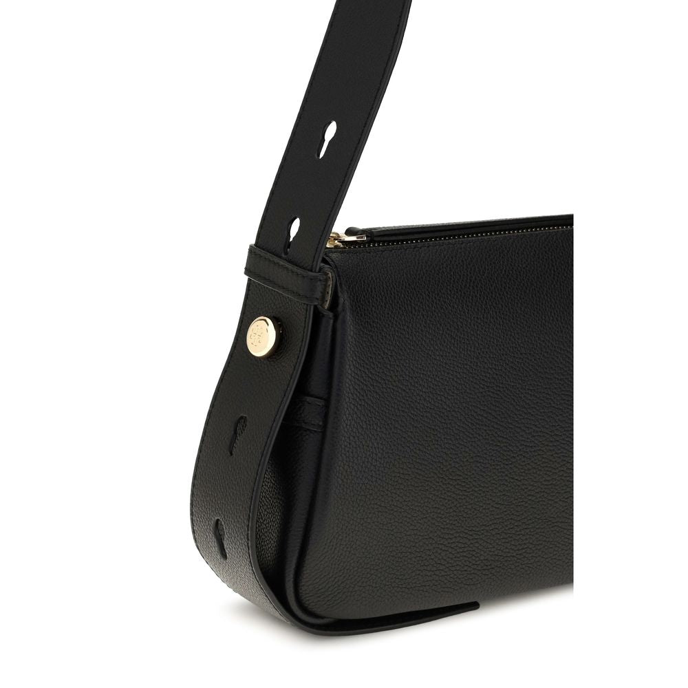 Bolso de hombro Tory Burch Bos Taurus de piel de becerro negra