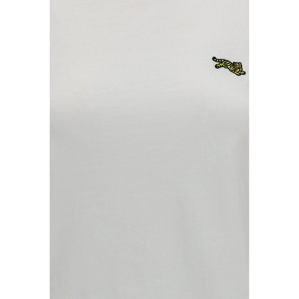 Camiseta Blanca De Algodón Con Ajuste Regular Kenzo