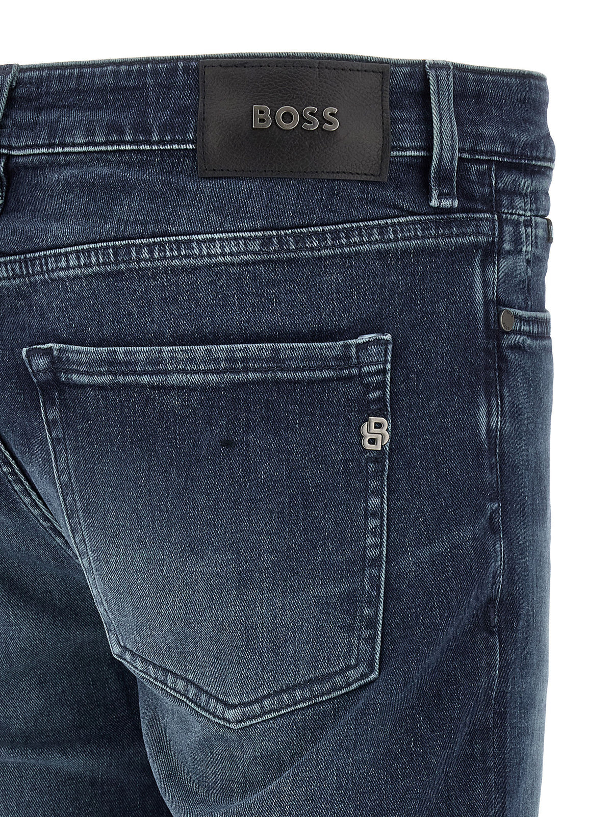 Jeans ajustés en coton bleu Hugo Boss modèle C-Delaware
