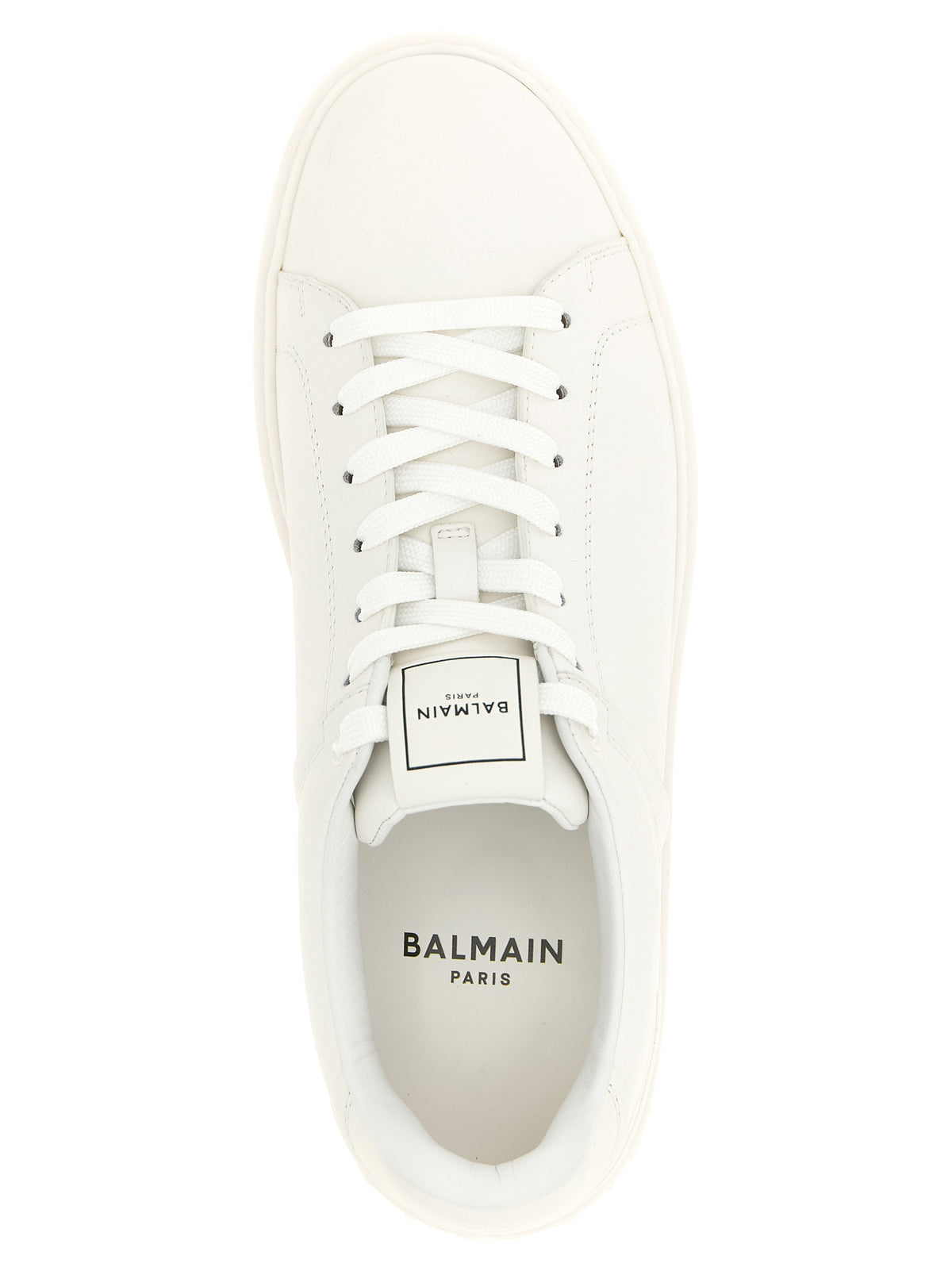 Zapatillas Balmain de Piel de Becerro Blancas Caña Baja