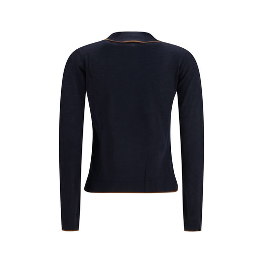 Gilet en soie bleu Max Mara