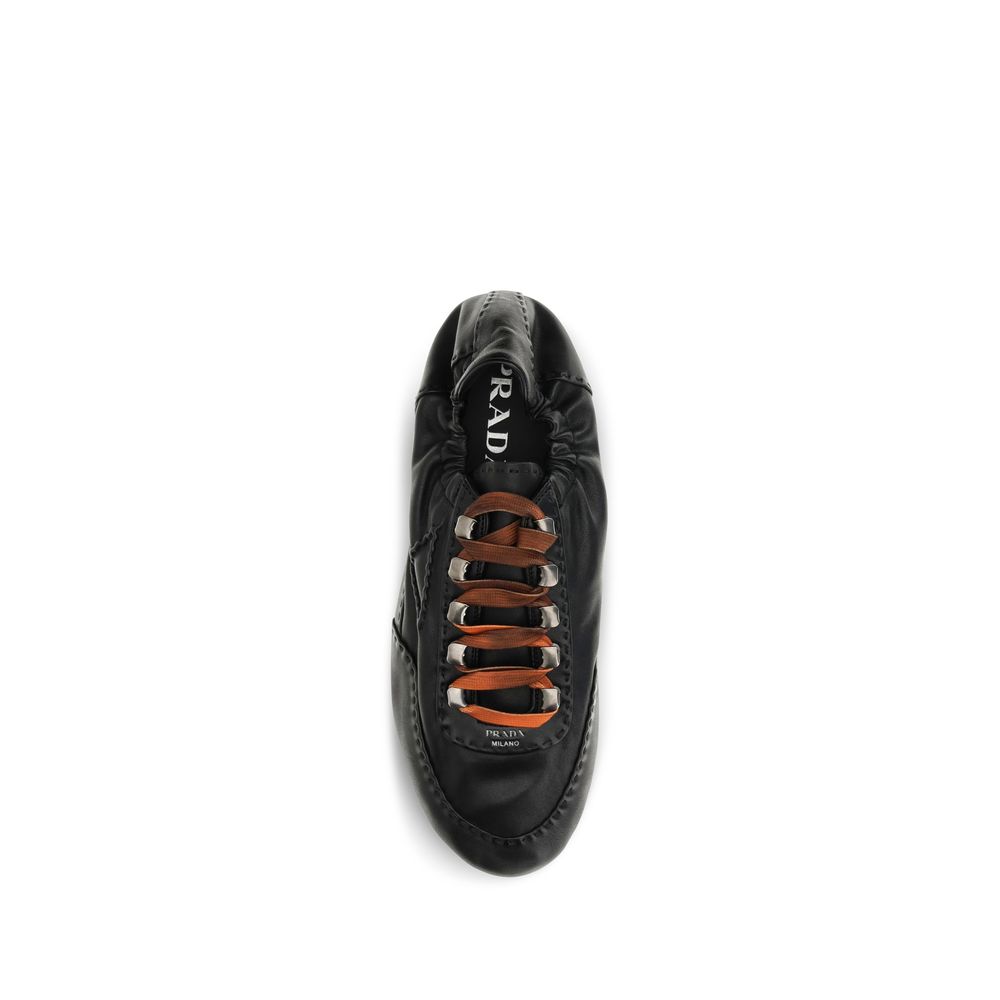 Prada Black Ovis Aries Sheepskin Sneakers