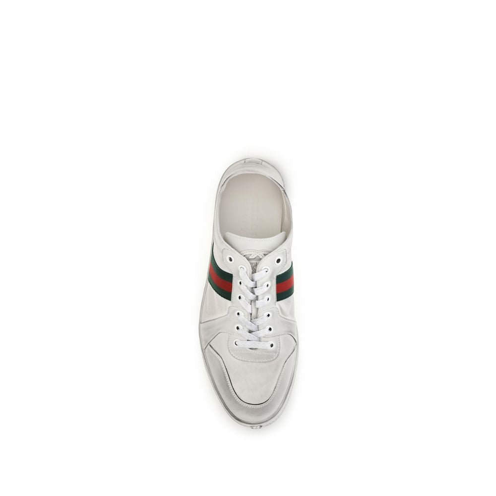 Zapatillas Bajas Gucci de Piel de Ternera Blanca Bos Taurus
