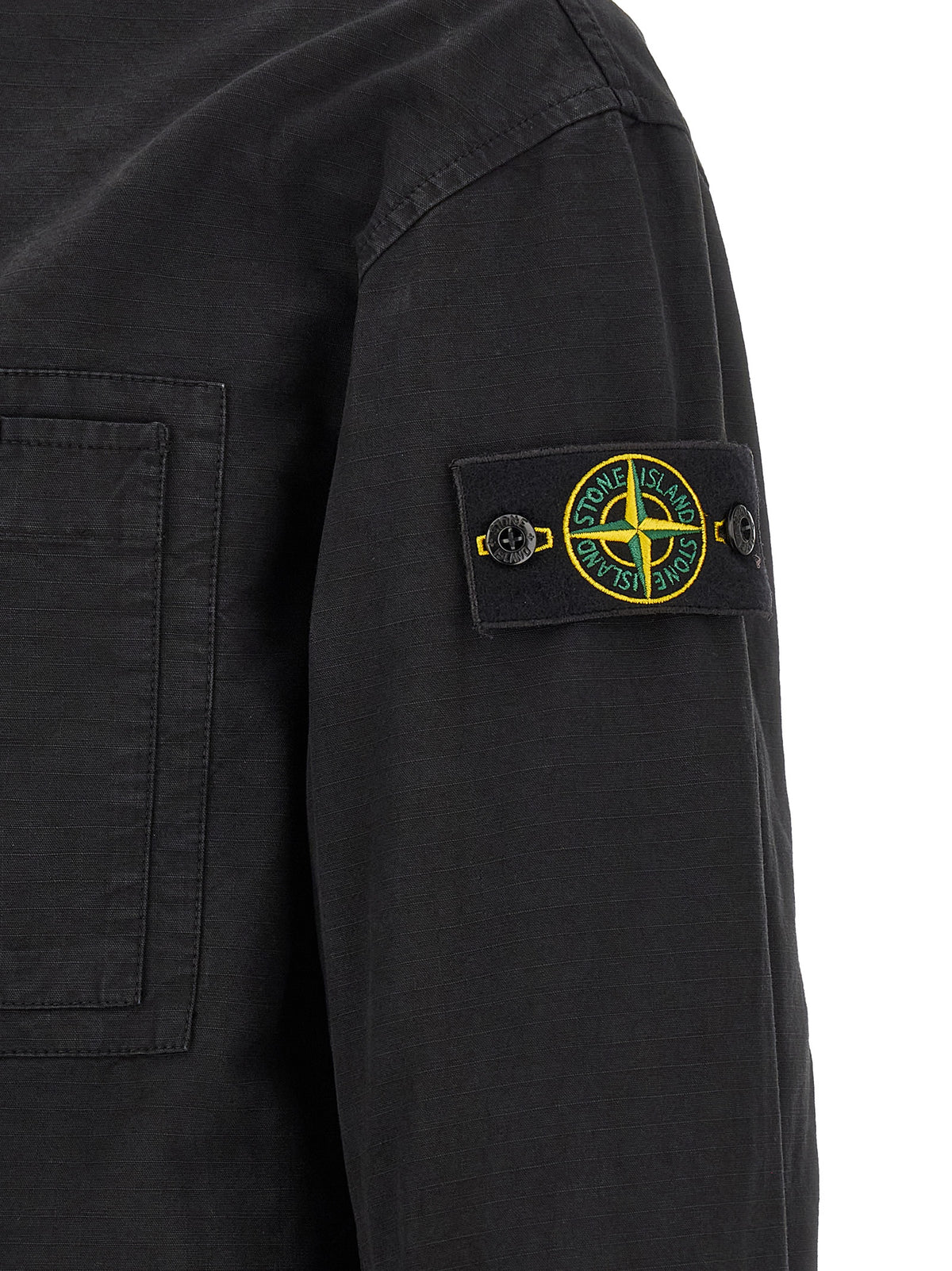 Stone Island Black Cotton Outer Shell Jacket