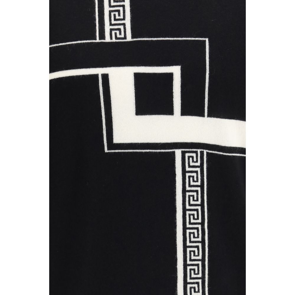 Jersey Negro Versace De Cachemira Con Diseño Clásico