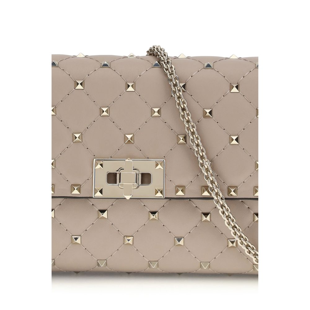 Sac porté épaule Valentino Garavani en cuir de veau beige