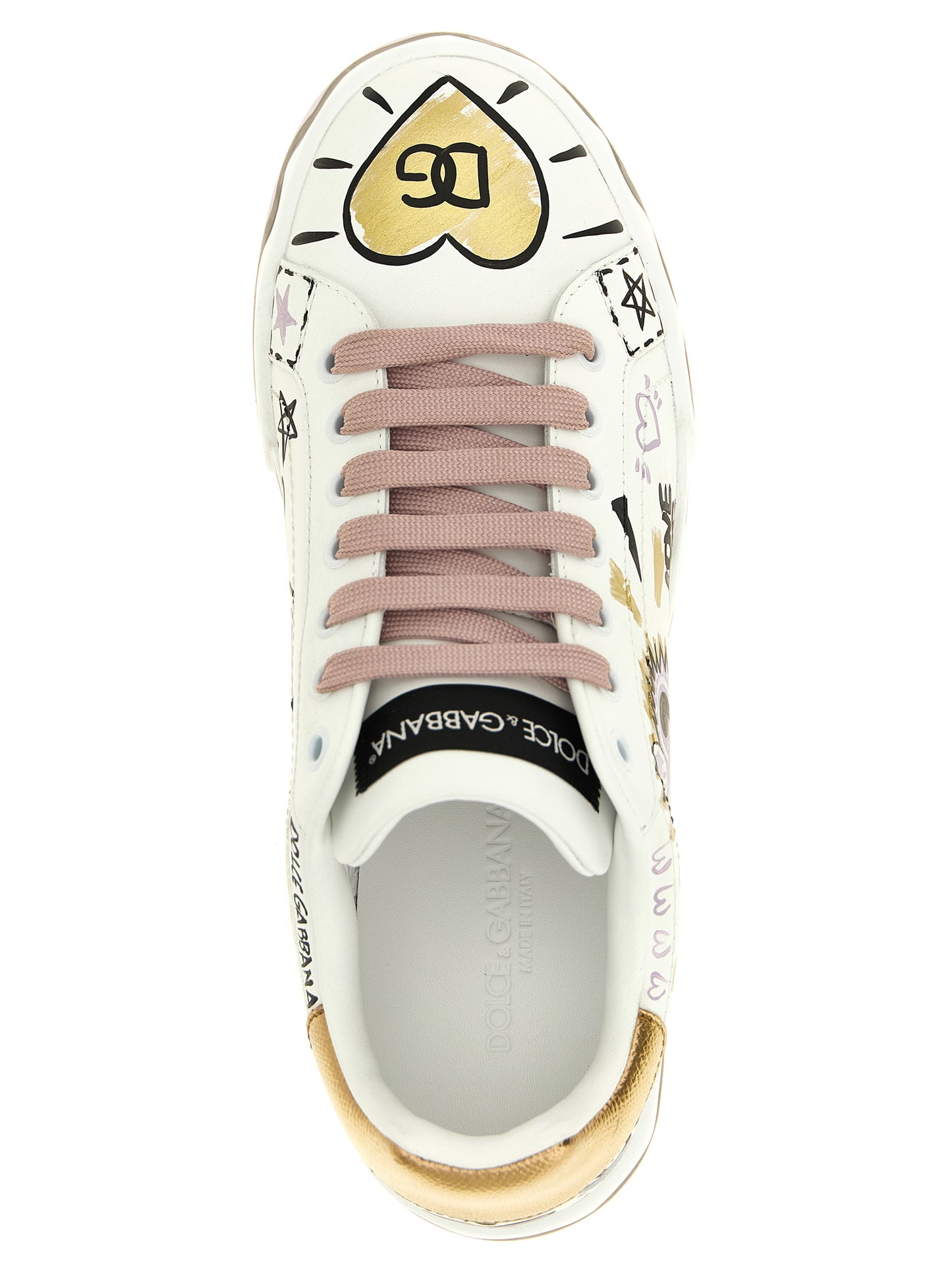 Baskets basses multicolores en cuir de veau Dolce & Gabbana