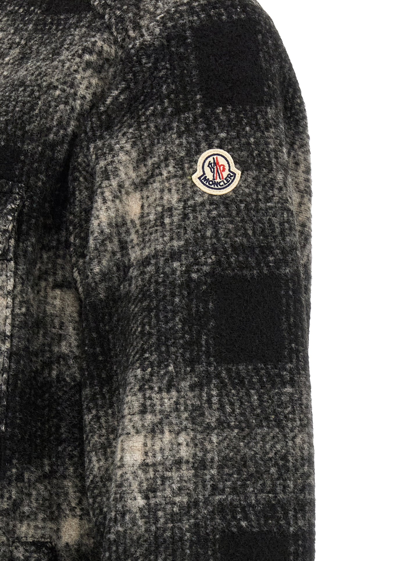 Moncler Gray Polyester Urban Style Blouse with Functional Design