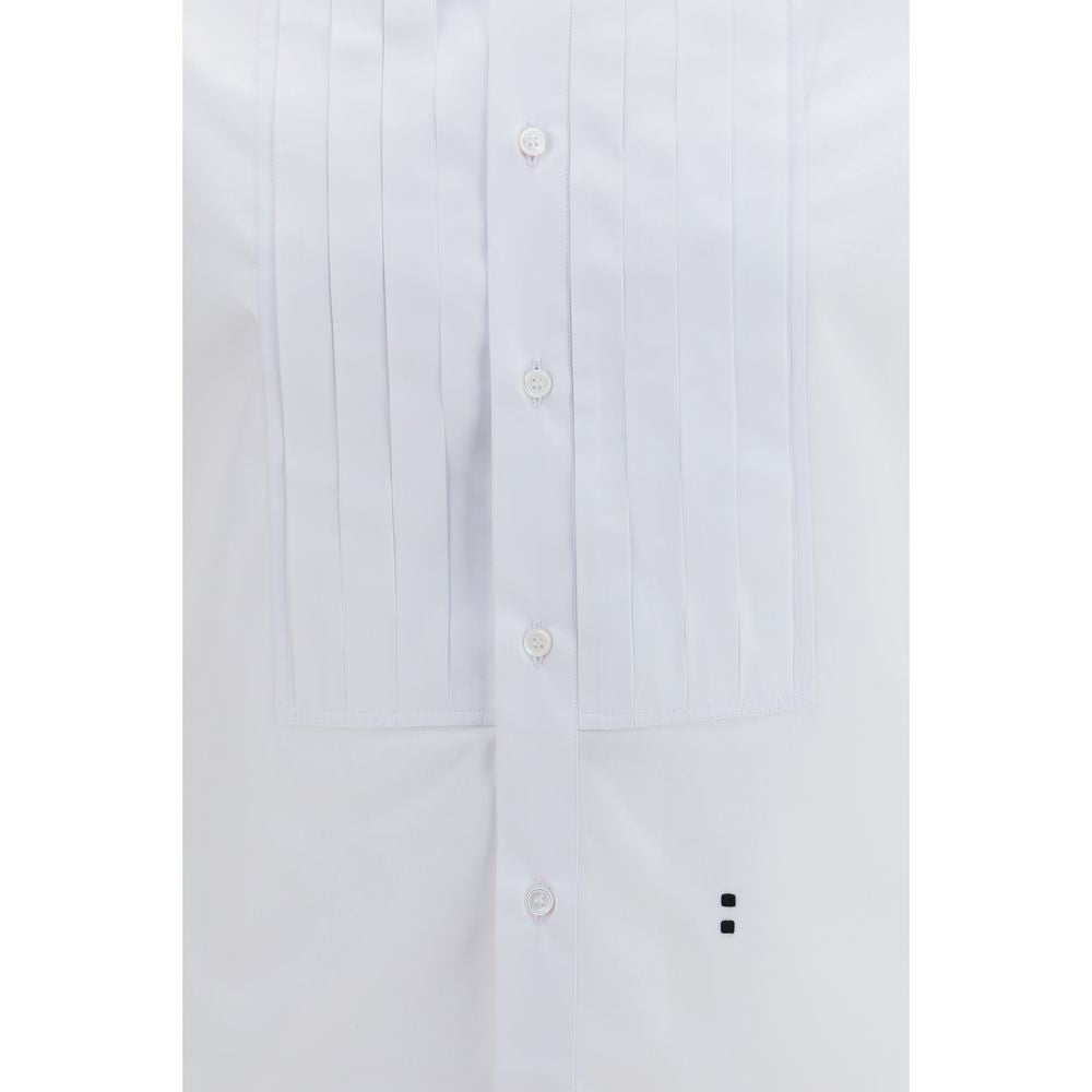 Chemise Habillée Fendi En Coton Blanc Coupe Droite