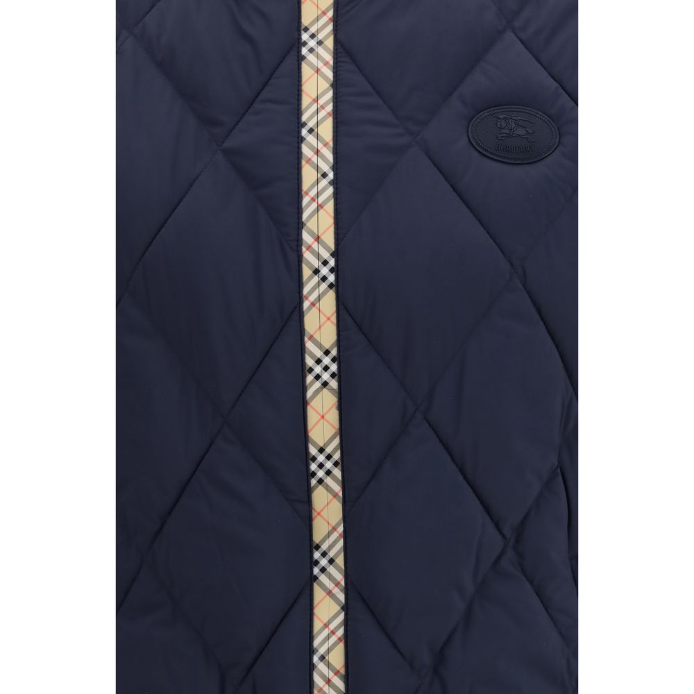 Burberry Light Blue Polyamide Sleeveless Jacket