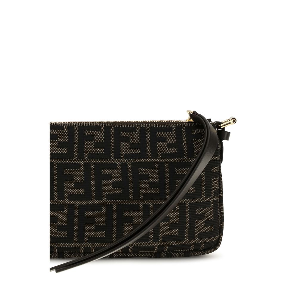 Bolso De Hombro De Poliéster Marrón Fendi Para Uso Diario