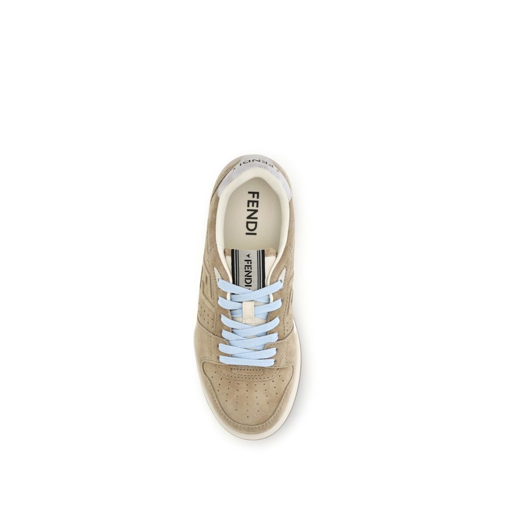 Baskets Fendi Beige - Finition Entièrement en Caoutchouc