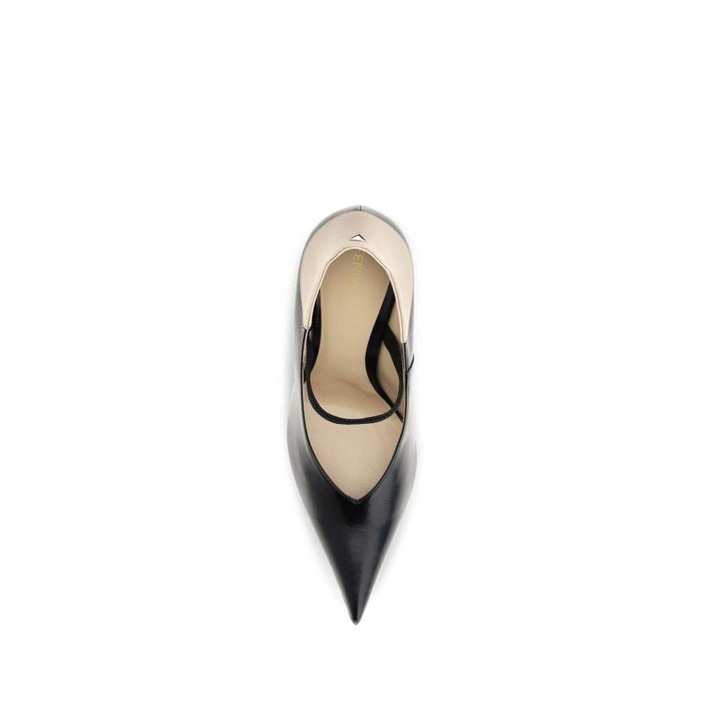 Fendi Black Bos Taurus Calf Leather High-Heel Pumps