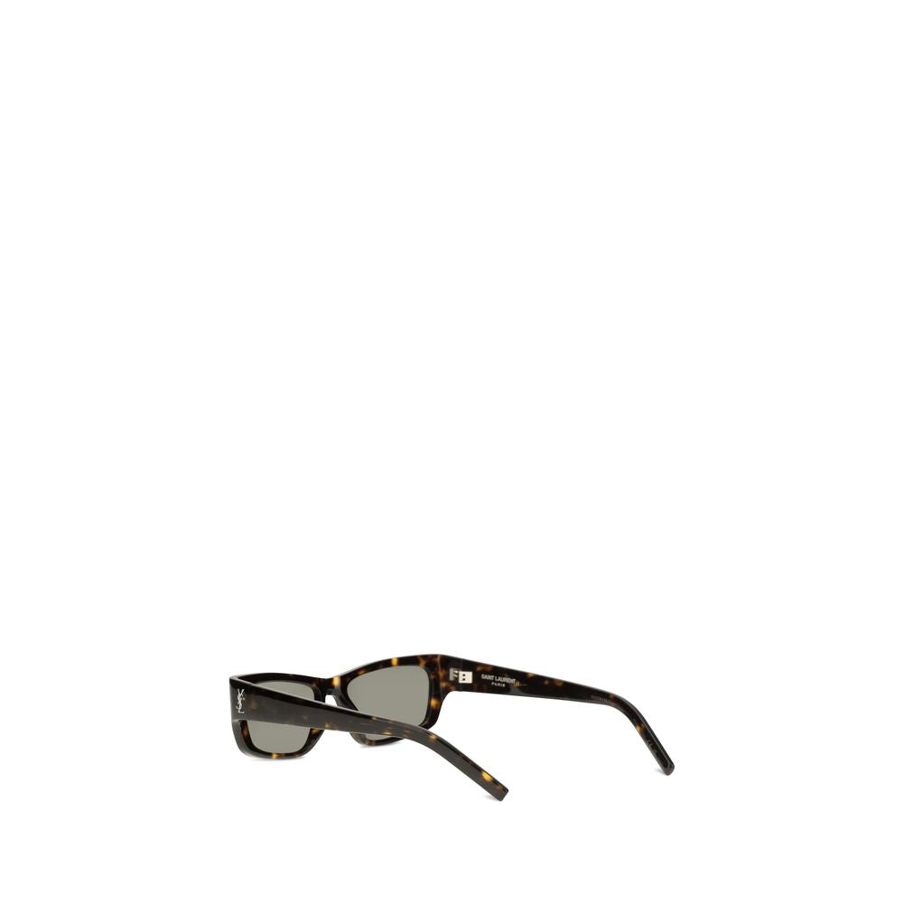 Brown Acetate Saint Laurent Sunglasses with a Contemporary Style
