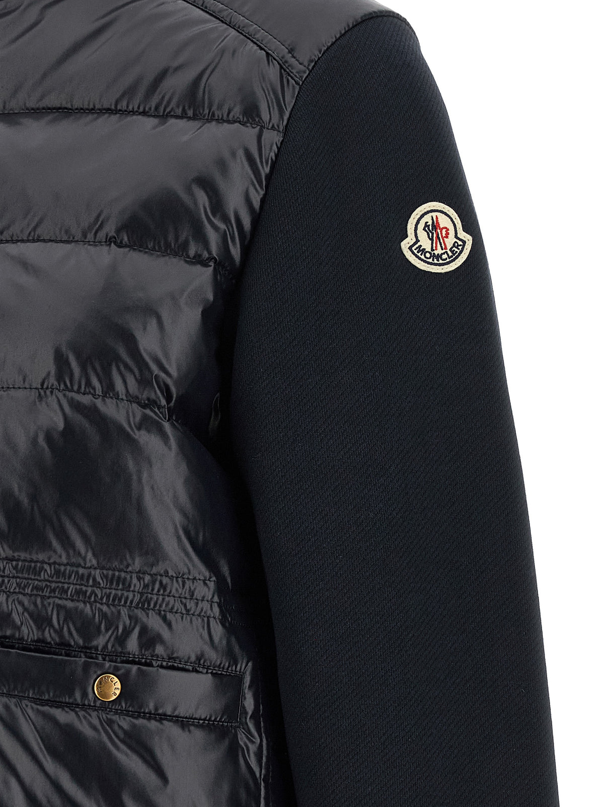 Moncler Cárdigan De Poliamida Azul - Diseño Urbano Y Técnico