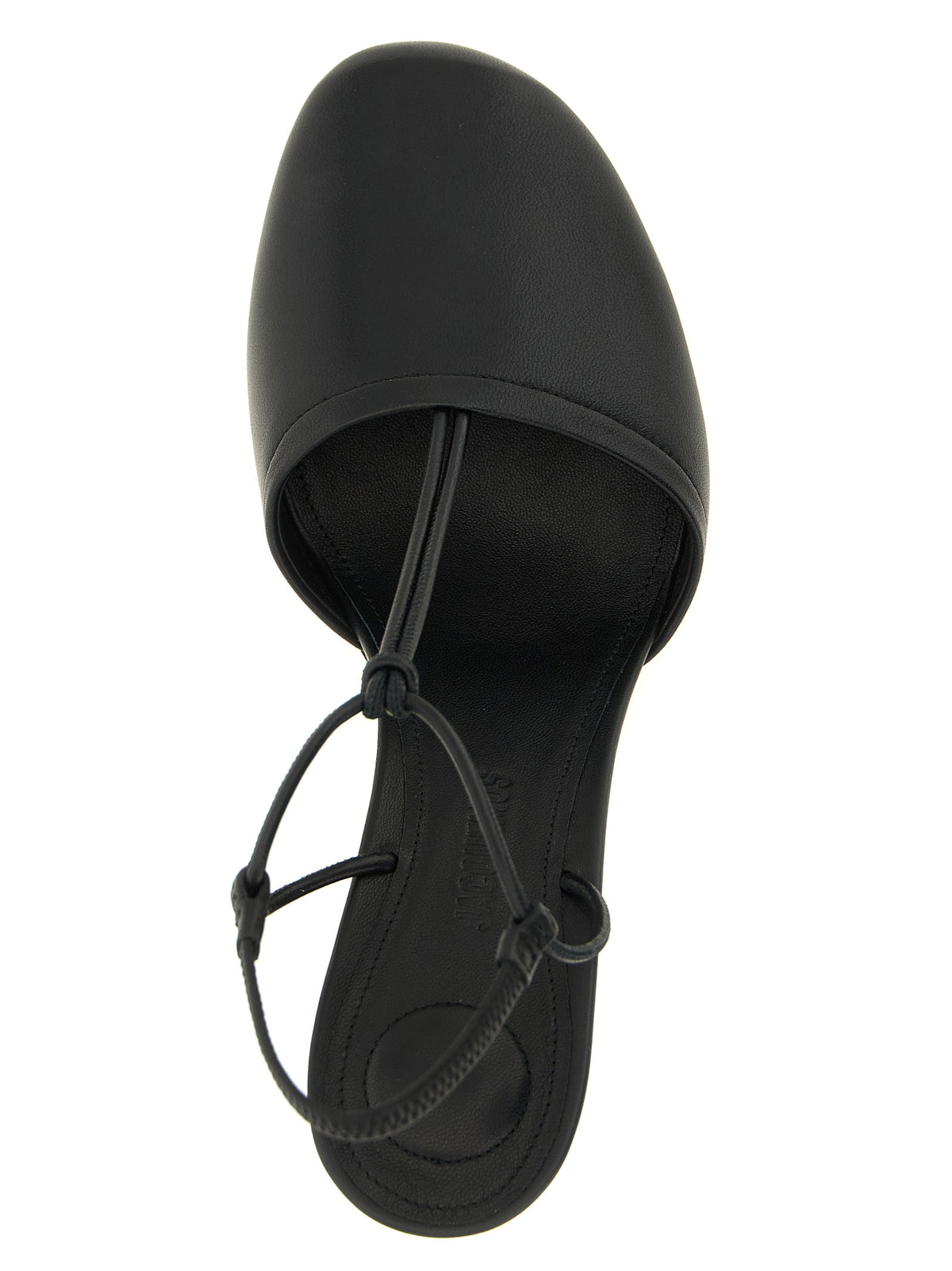 Sandales À Talon Jacquemus En Cuir D'agneau Noir