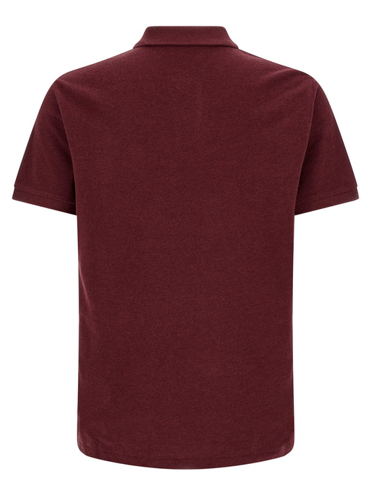 Camisa Polo De Algodón Bordó Ralph Lauren Slim Fit
