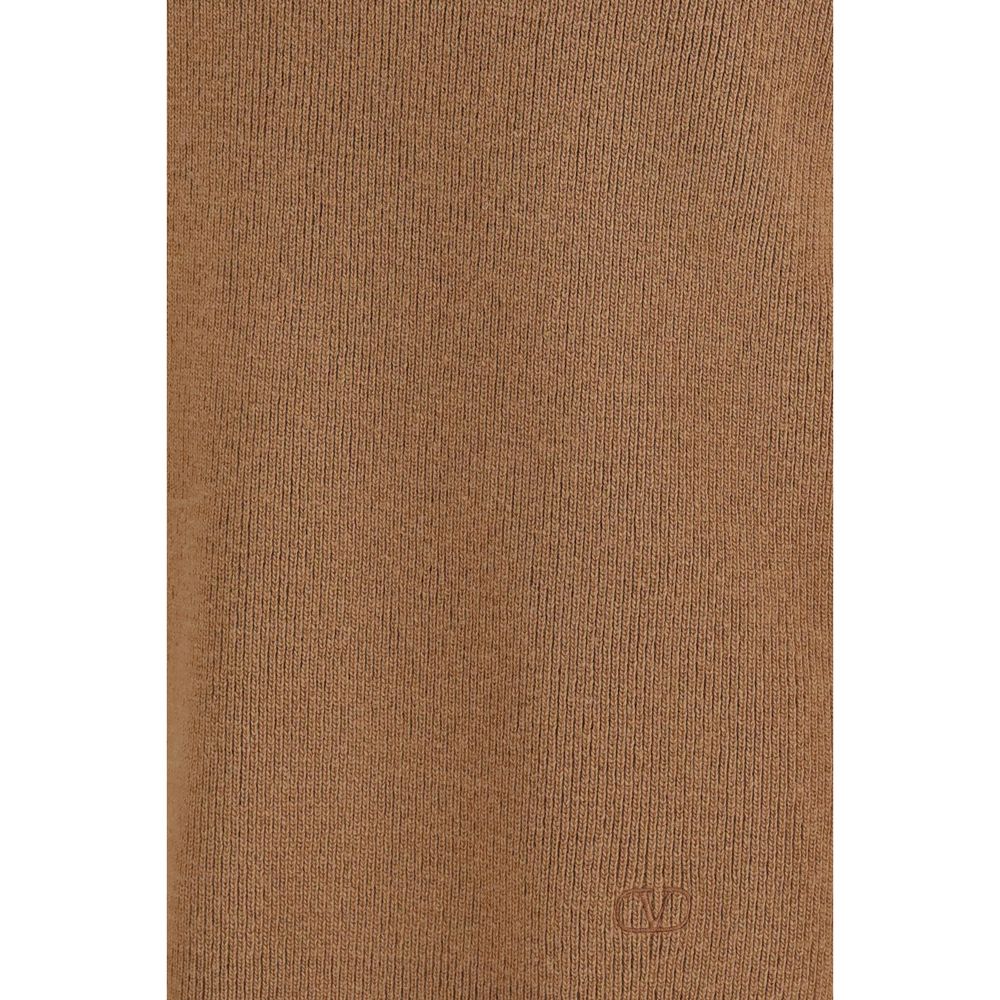 Valentino Garavani Pull en laine marron - Tissu Ovis Aries
