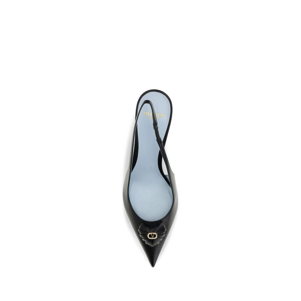 Valentino Garavani High Heel Pumps in Black Leather, Bos Taurus Collection