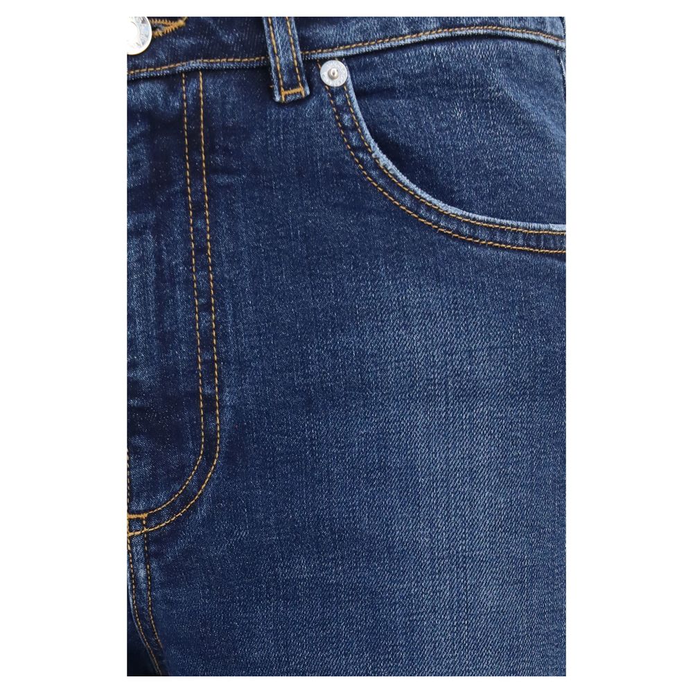 Dolce & Gabbana Pantalones Vaqueros Algodón Azul Pierna Recta