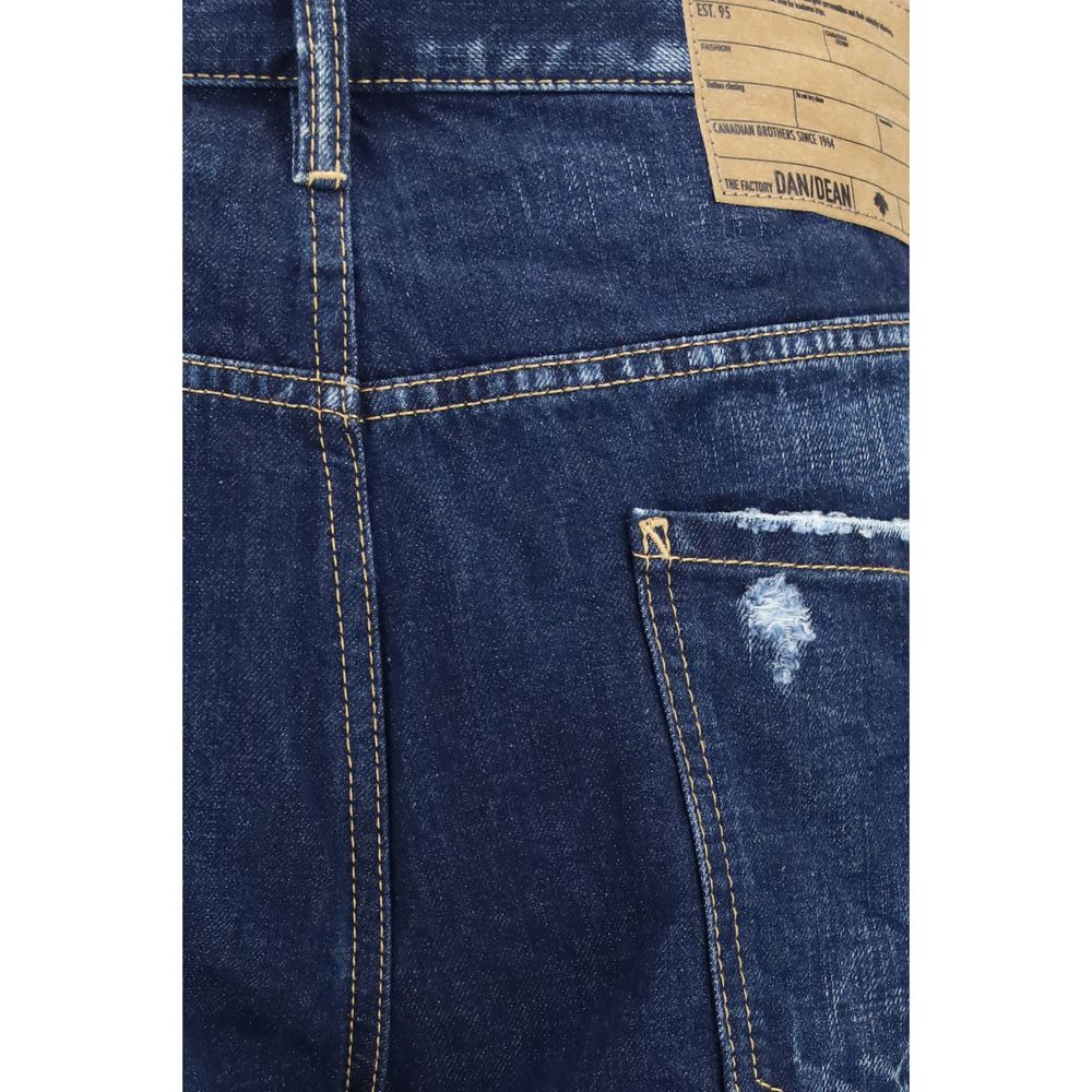 Jeans droits en coton bleu Dsquared²