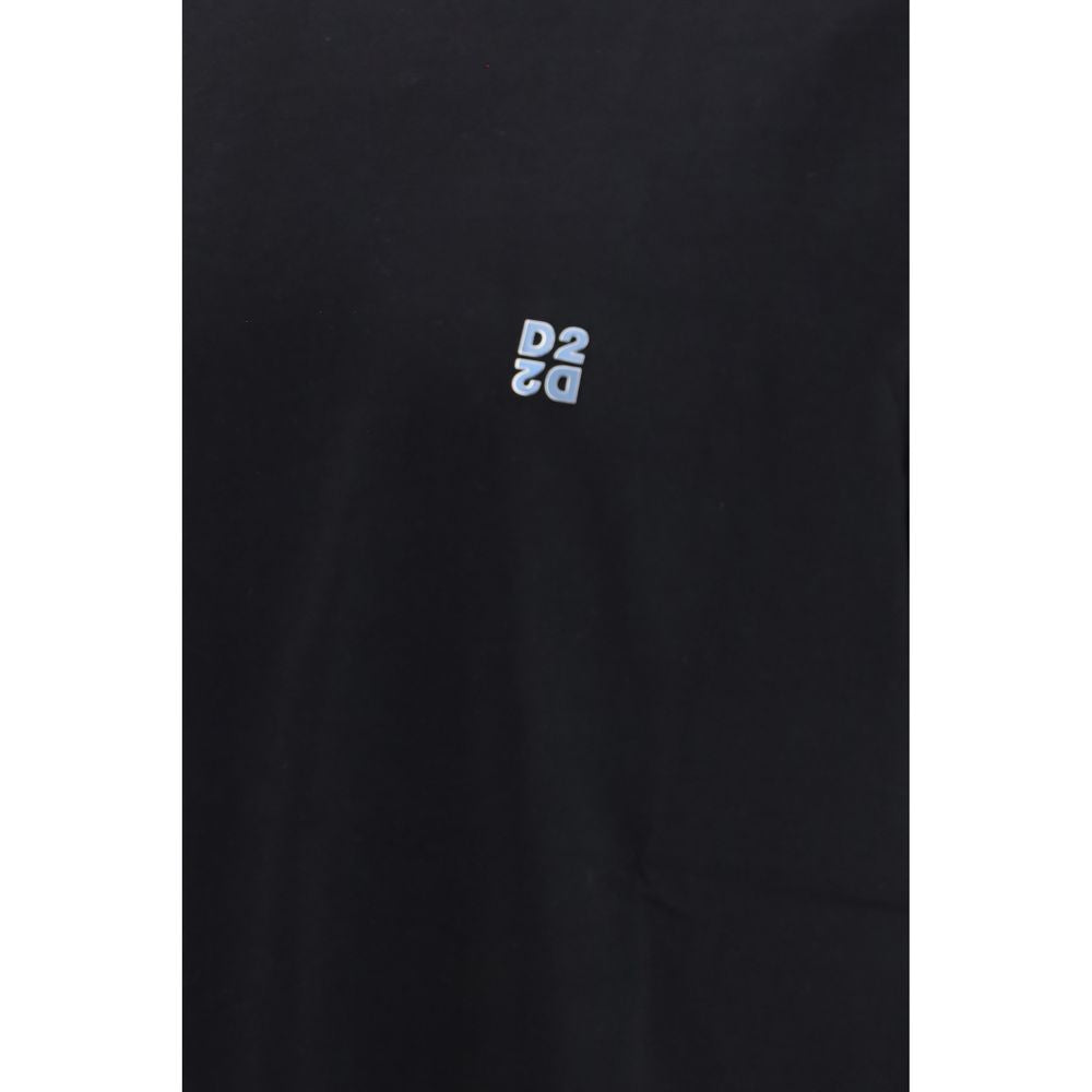 Dsquared² Black Cotton Structured Finish T-Shirt