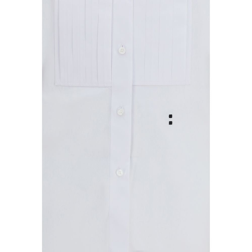 Fendi Chemise habillée en coton blanc coupe classique