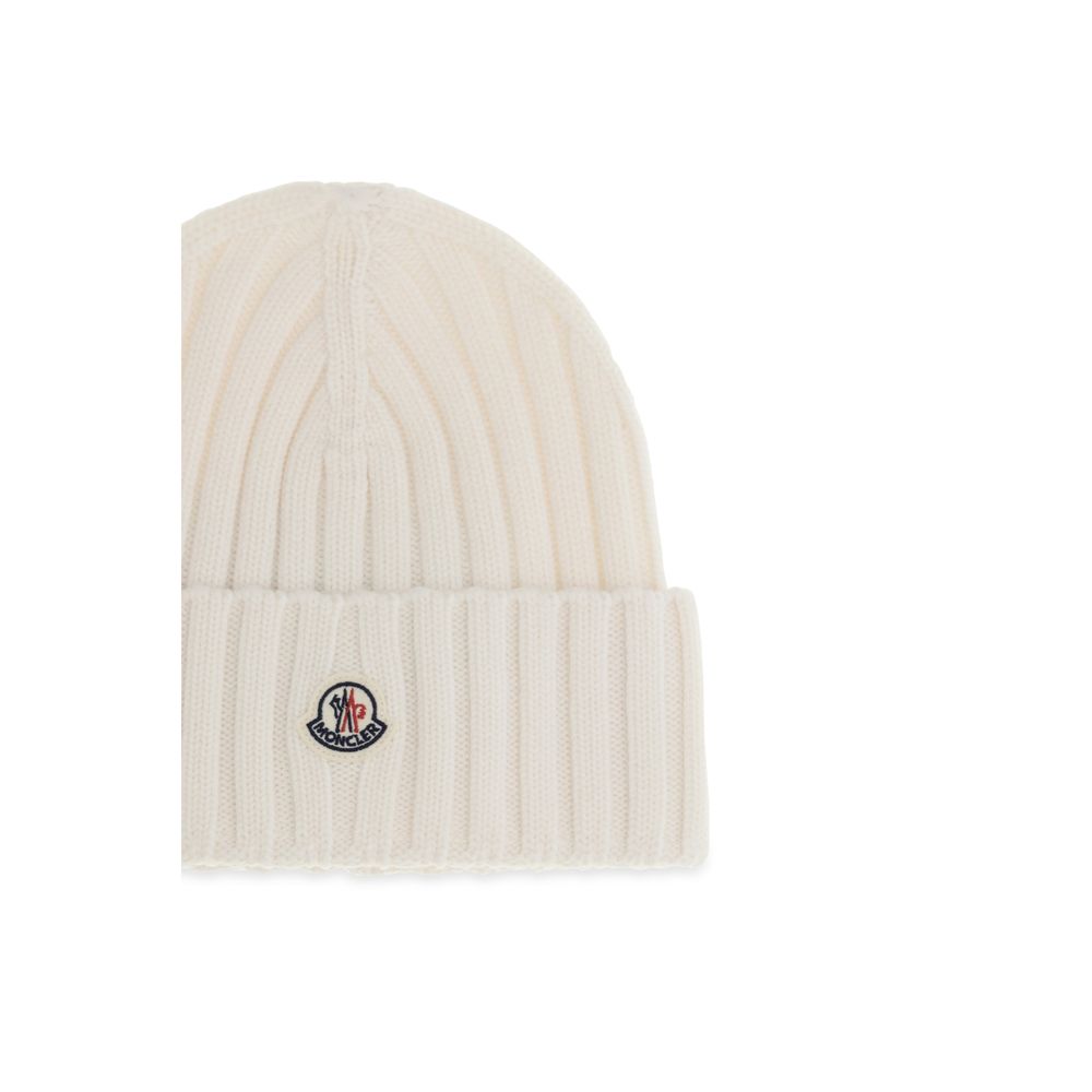 Moncler Beanie De Lana Blanca Colección Ovis Aries