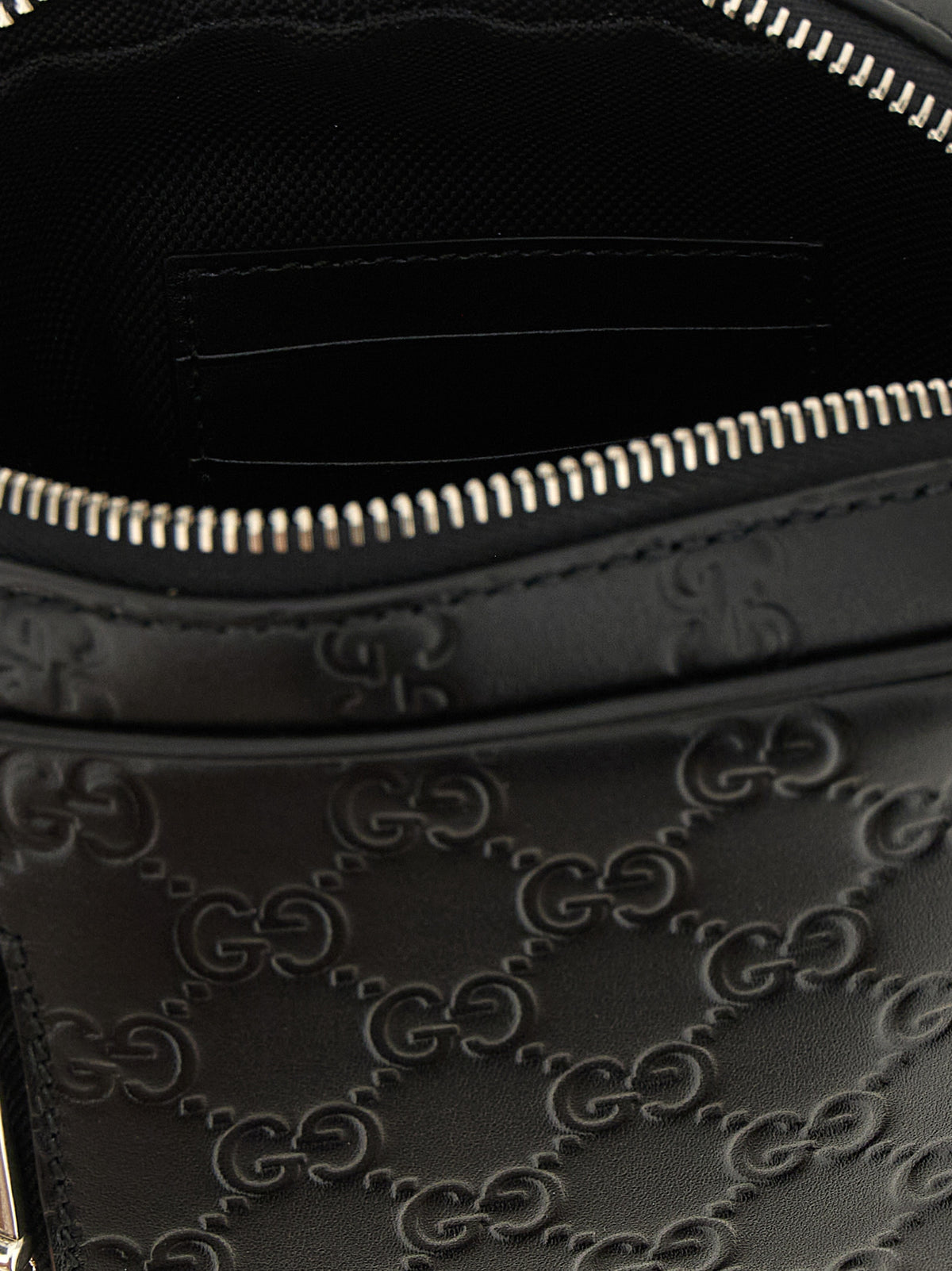 Bandolera Gucci De Piel De Ternera Negra Con Tirantes