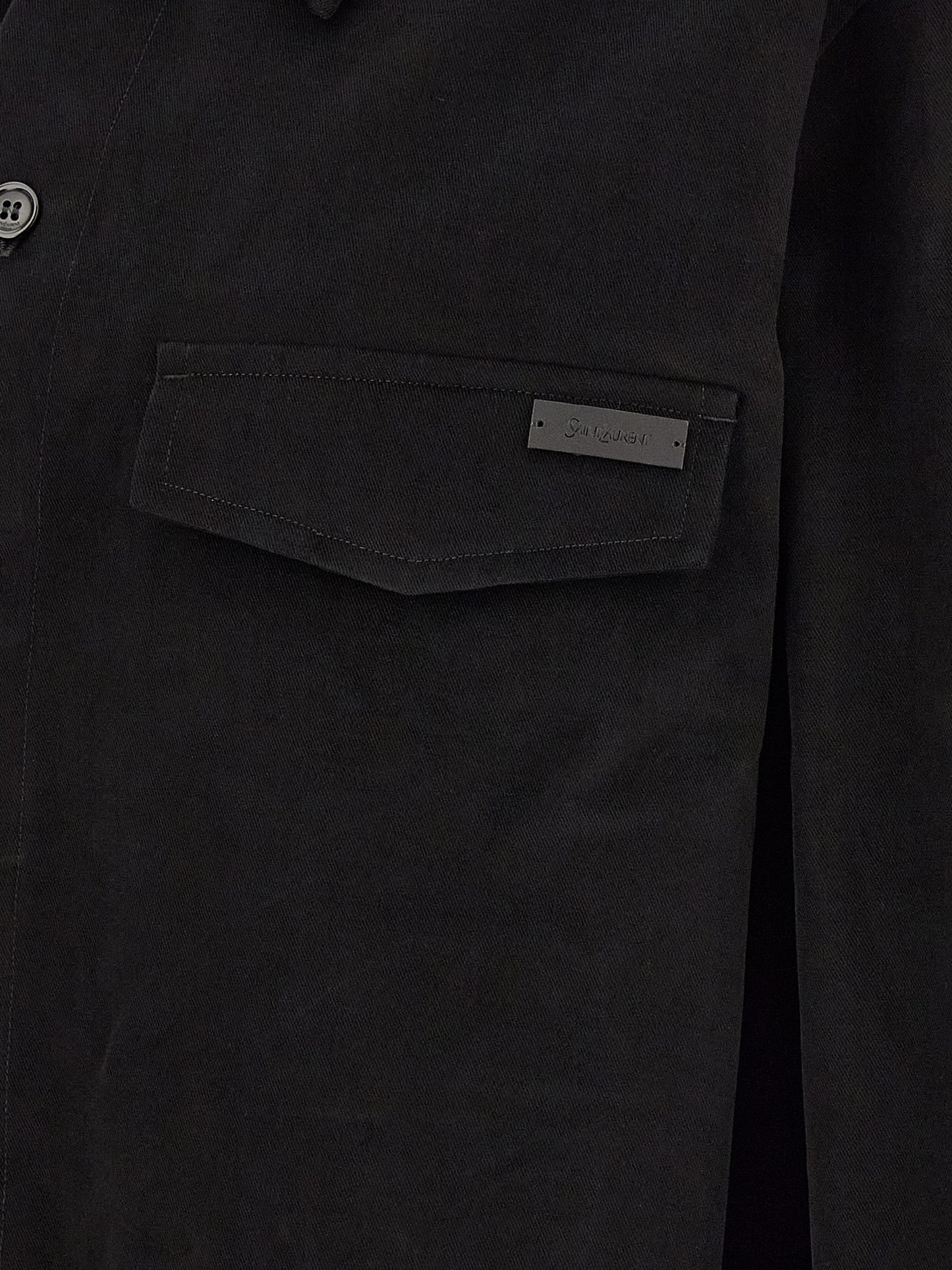 Black Saint Laurent Casual Elegant Cotton Shirt