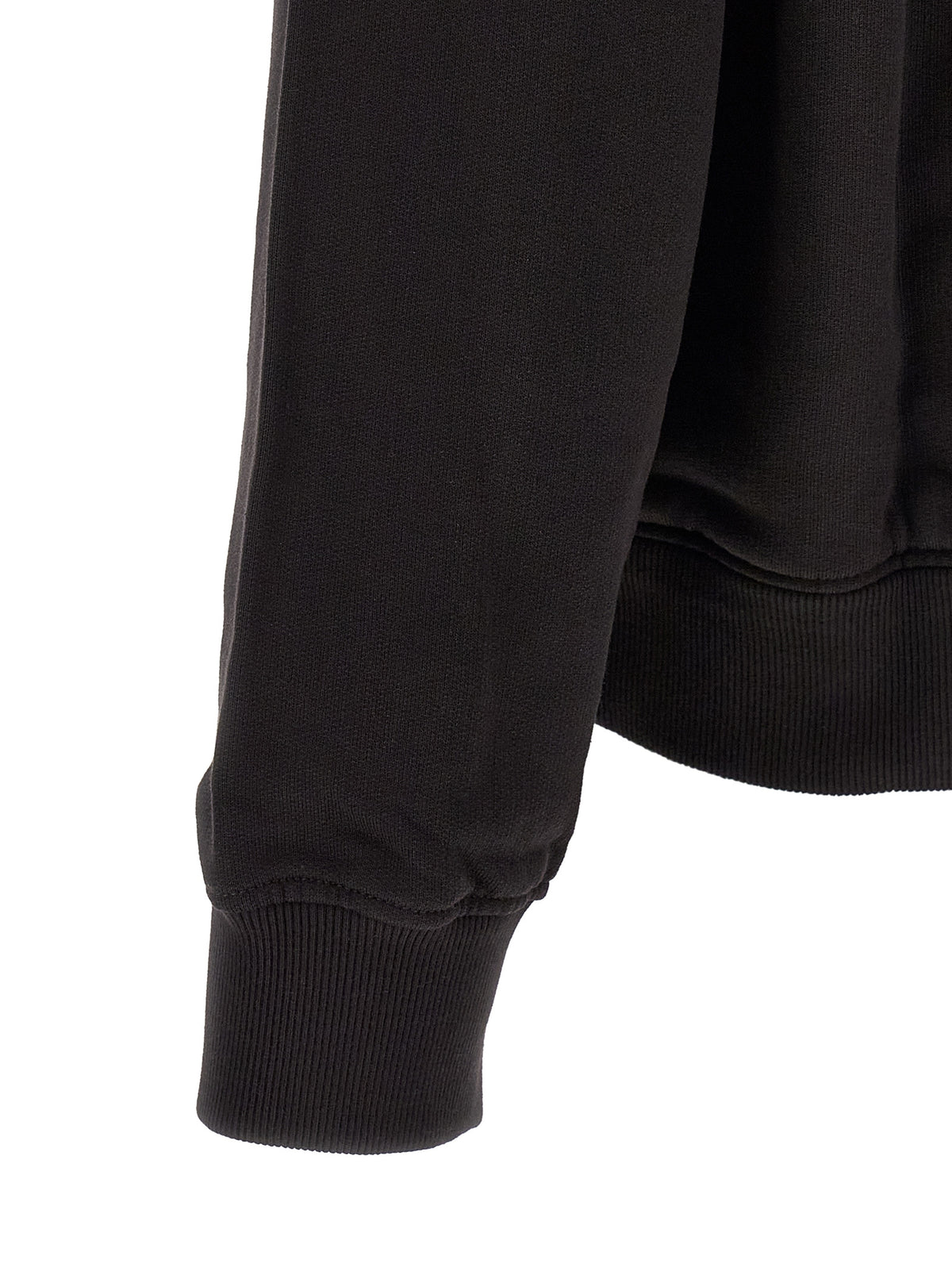 Dolce & Gabbana Black Cotton Crew Neck Sweatshirt