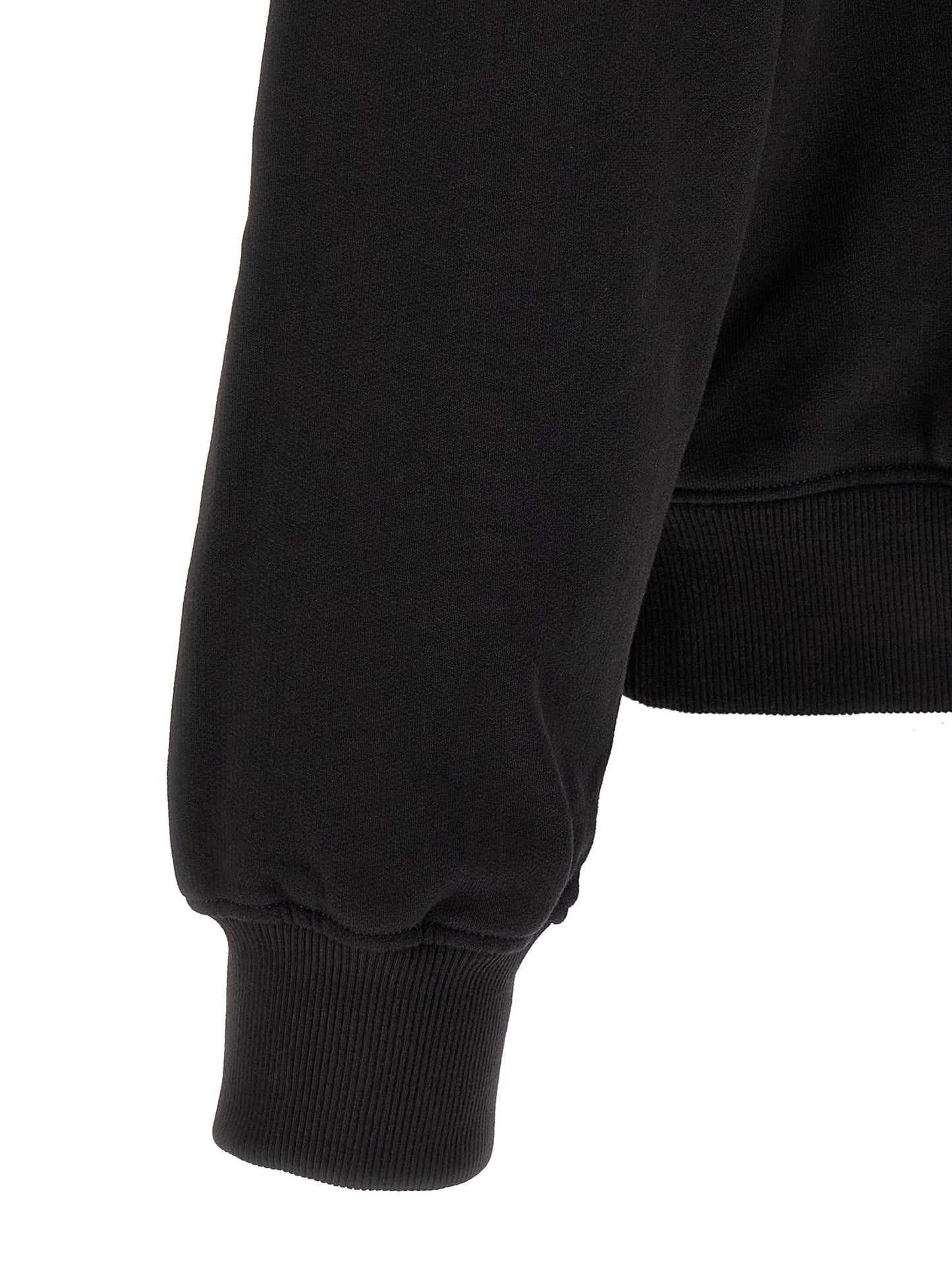Sudadera de algodón negro con corte estructural Dolce & Gabbana