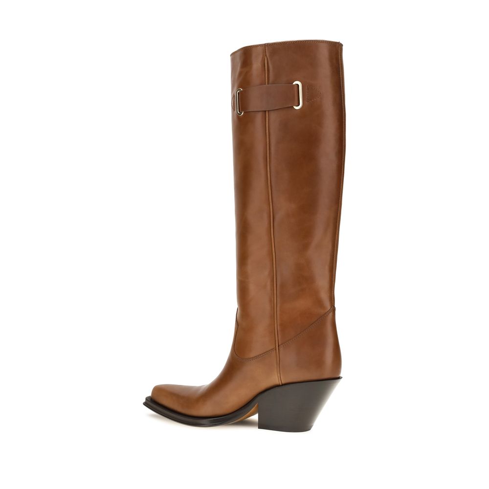 Bottes Chloé en veau Bos Taurus marron