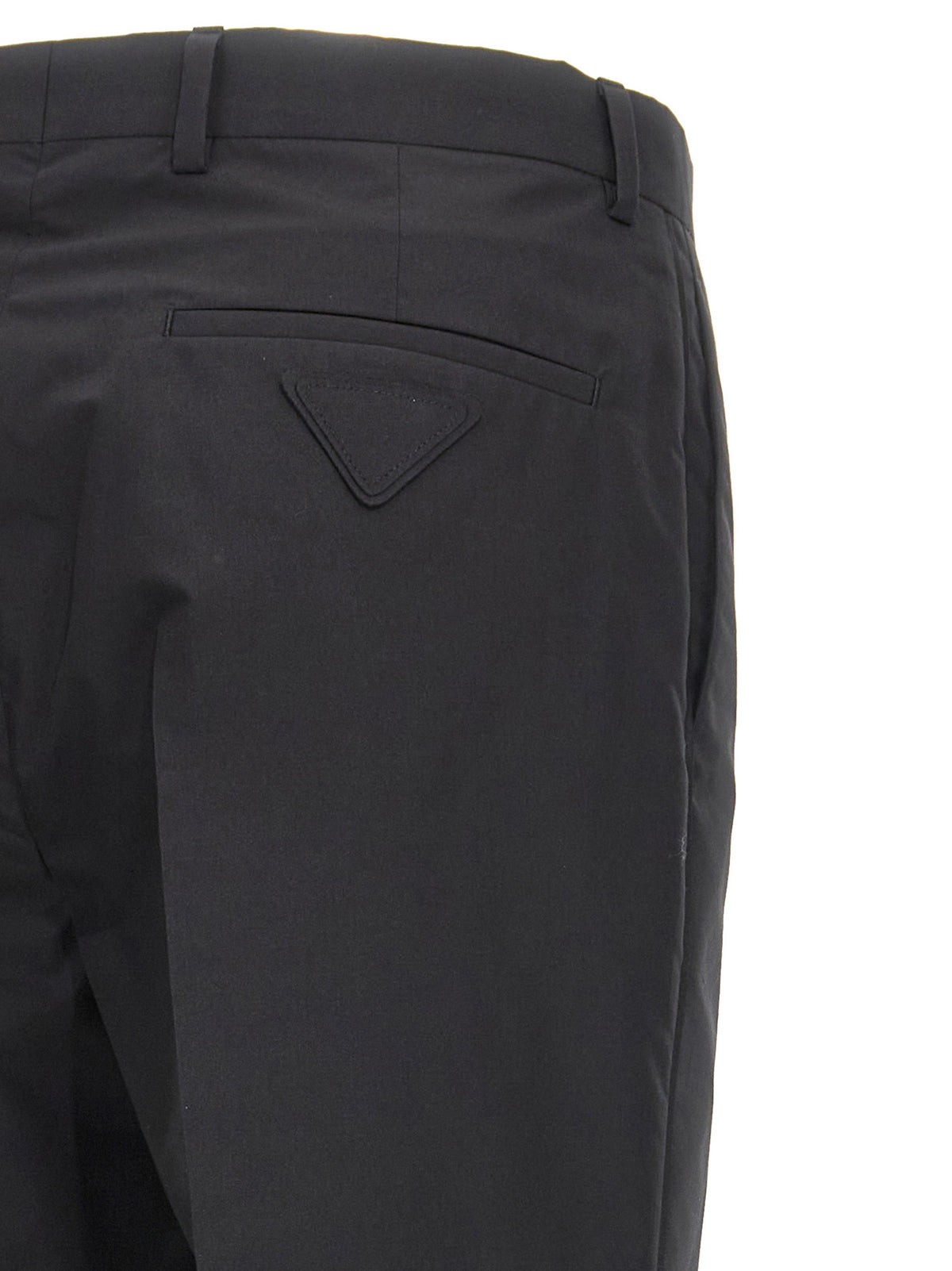 Pantalones De Vestir De Prada En Algodón Color Negro
