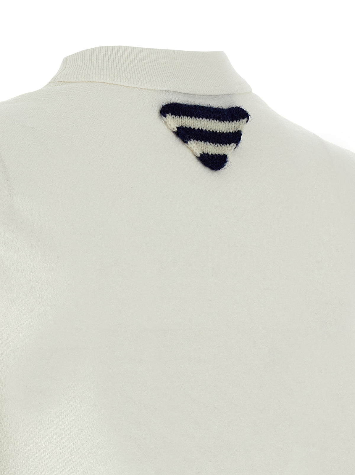 T-shirt en coton blanc avec logo Prada